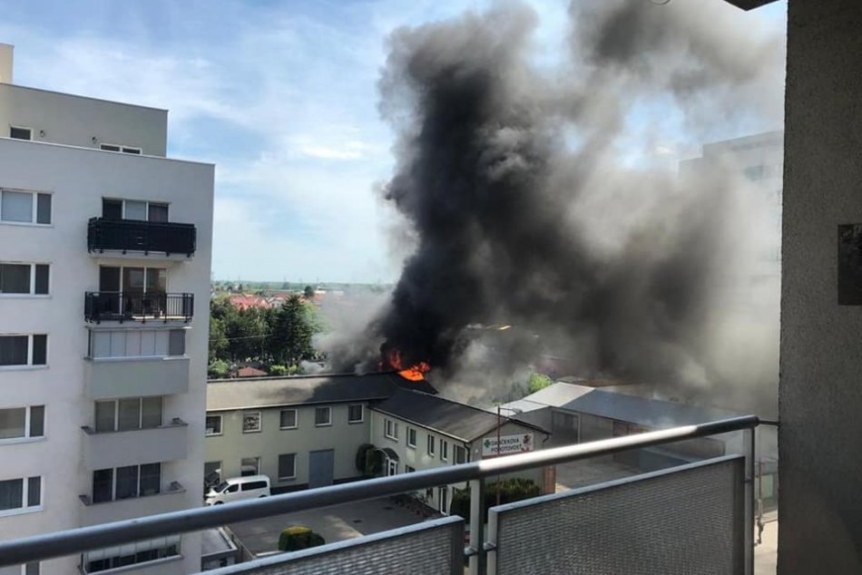 Požiar na Kazanskej ulici vo Vrakuni