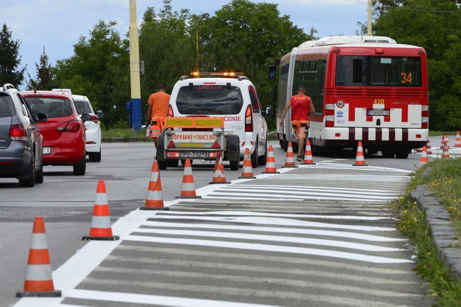Objektívom: Značenie BUS pruhu na Sekčovskej ulici v Prešove