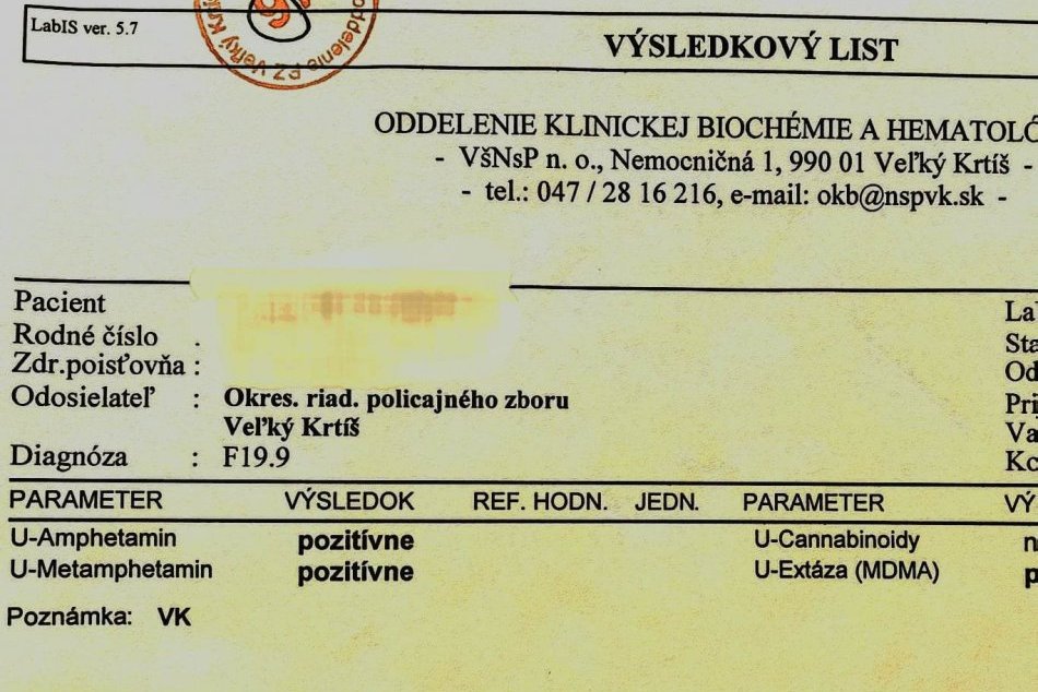 Lučenčanka šoférovala pod vplyvom drog
