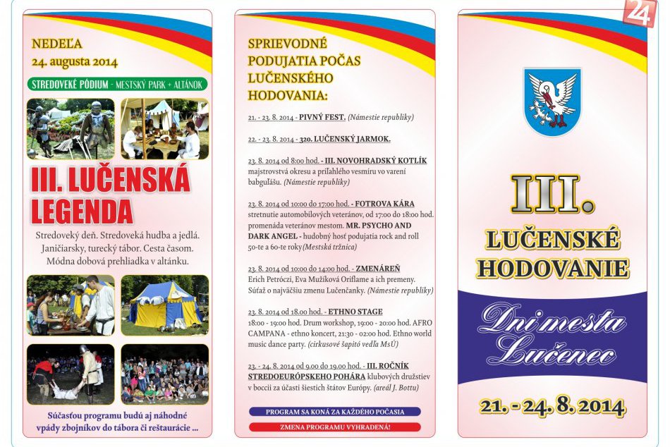 Dni mesta Lučenec plagát