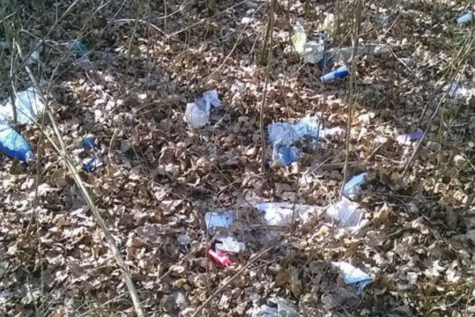 Odpadky v považskobystrickom amfiteátri