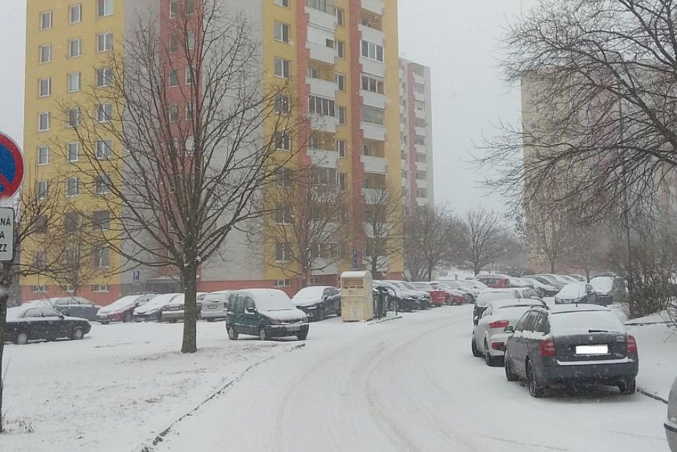 Sneženie zasiahlo Nitru 8. januára 2018