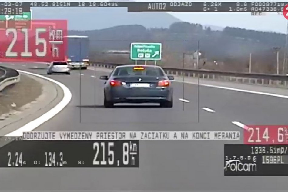 Patrik (22) išiel na BMW rýchlosťou 215 km/h: Policajti ho však zastavili