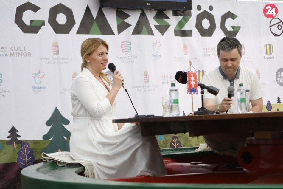Obrazom: Prezidentka Čaputová na tábore v Gombaseku