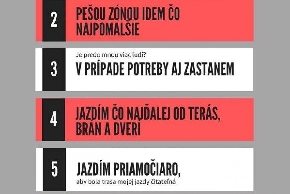 6 + 1 TIP ako byť slušným cyklistom na peše zóne