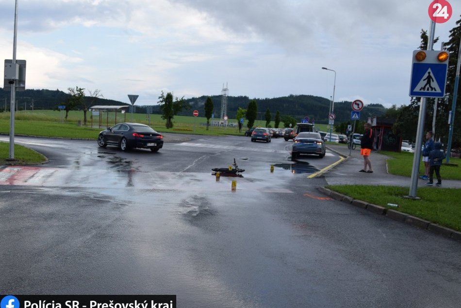 Chlapec na elektro kolobežke utrpel ľahké zranenia