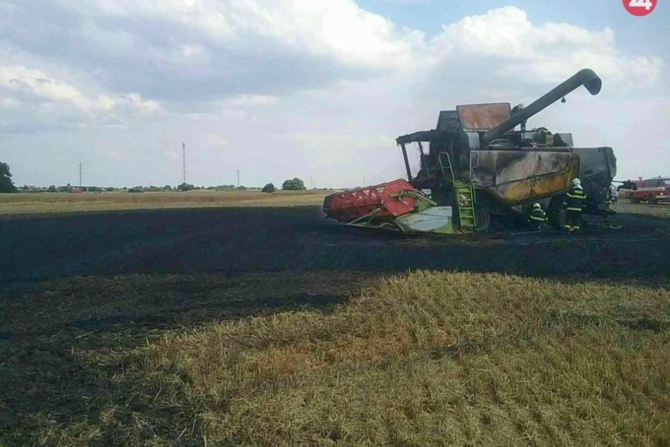 Požiar kombajnu