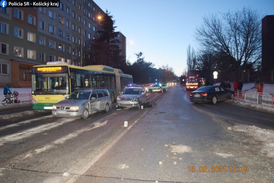 Hromadná nehoda v Košiciach
