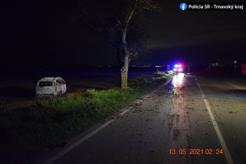 Nočná nehoda za Trnavou