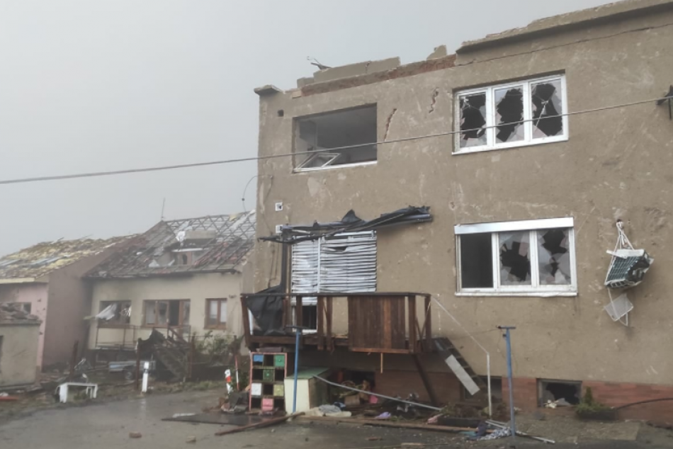 Tornado in the Czech Republic in South Moravia