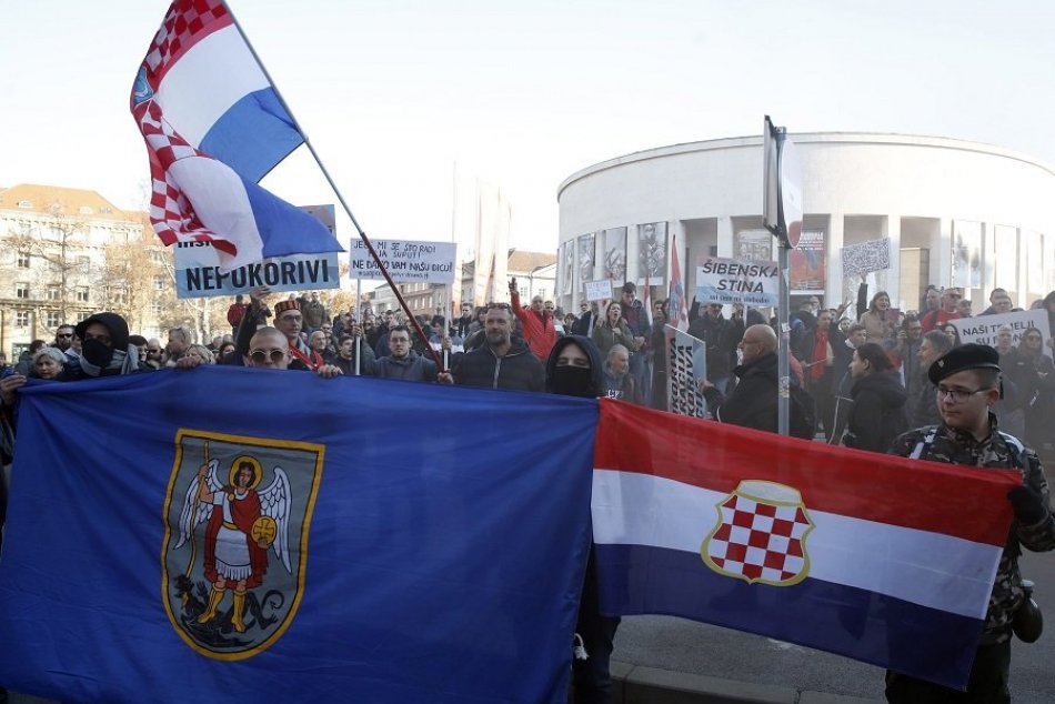 Protesty proti pandemickým opatreniam v Chorvátsku