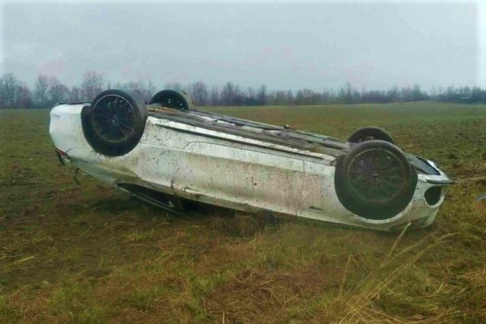 FOTO: Dopravná nehoda na diaľnici D1 pri Košeci