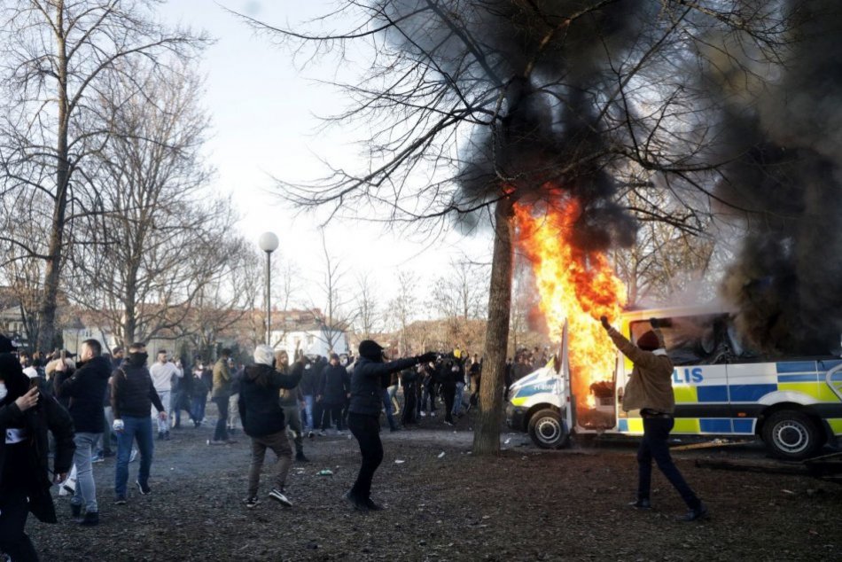 Násilné protesty v Švédsku