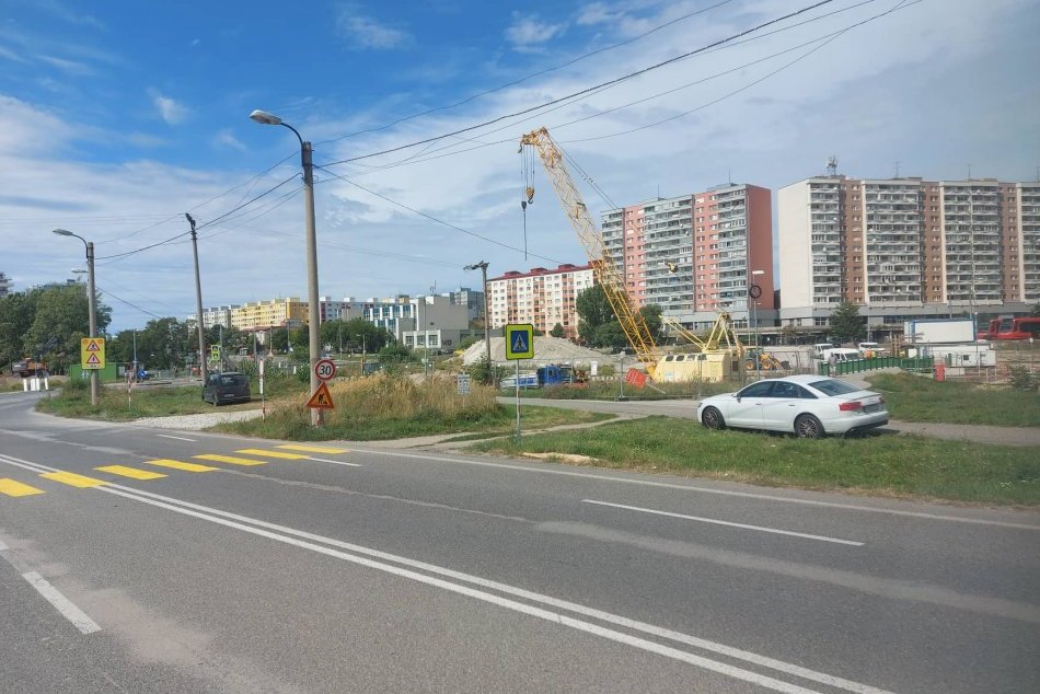 Električková trať v Petržalke - výstavba (september 2022)